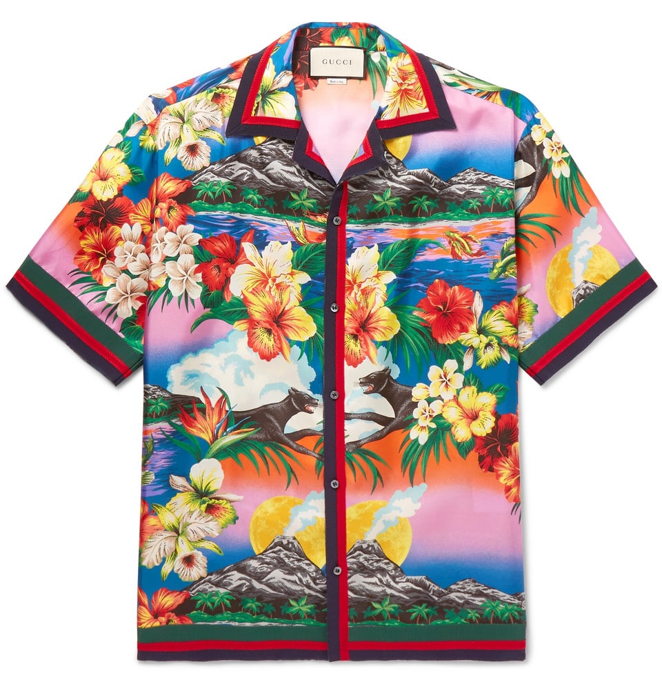 gucci hawaiian shirt mens